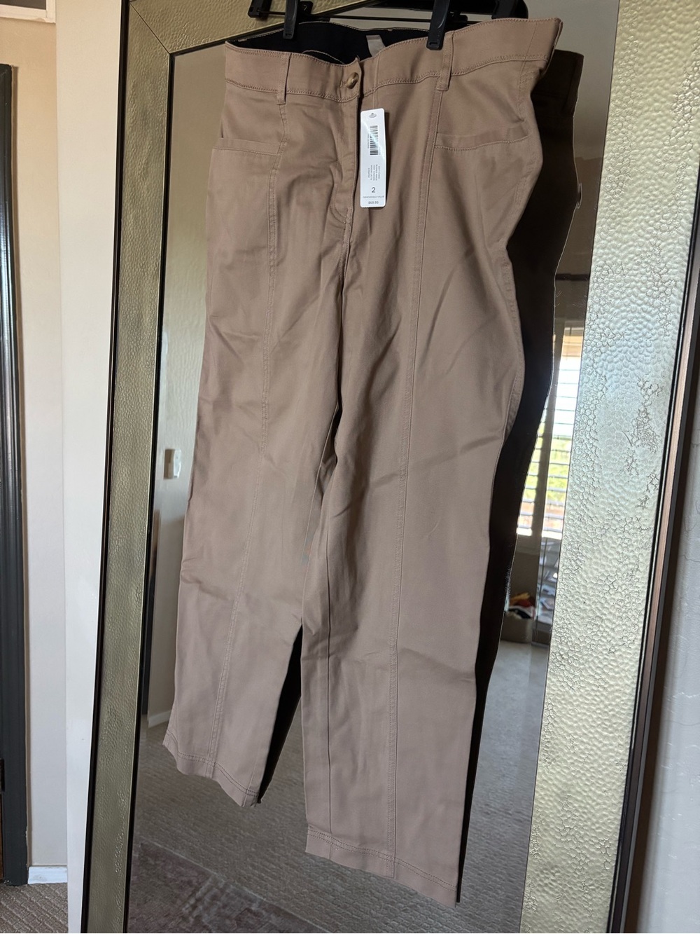 Chico's Straight Ankle Pants in Khaki - Picture 2 of 3
